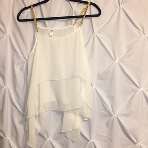 Shear off white tank